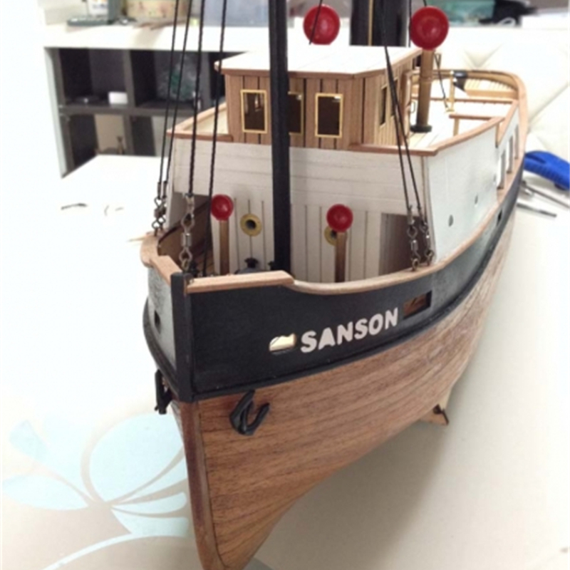 Model Kit Yacht - Antike laser geschnittene Holzboot Modell Sanson
