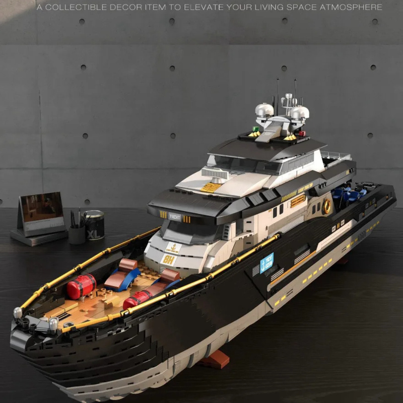 Model Kit Yacht - Reobrix 66103 Riesige Luxusyacht Hochkomplexes Montagemodell