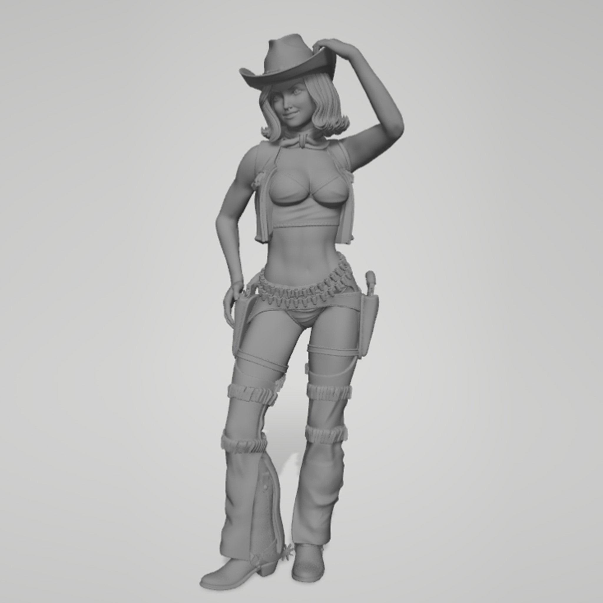 1/24 1/18 1/12 Cowboy-Mädchen  – Paint Model Kit Bewertung und Preis