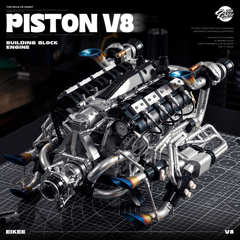 Technischer Supercar V8-Motor  – Model Kit Engine Bewertung und Preis