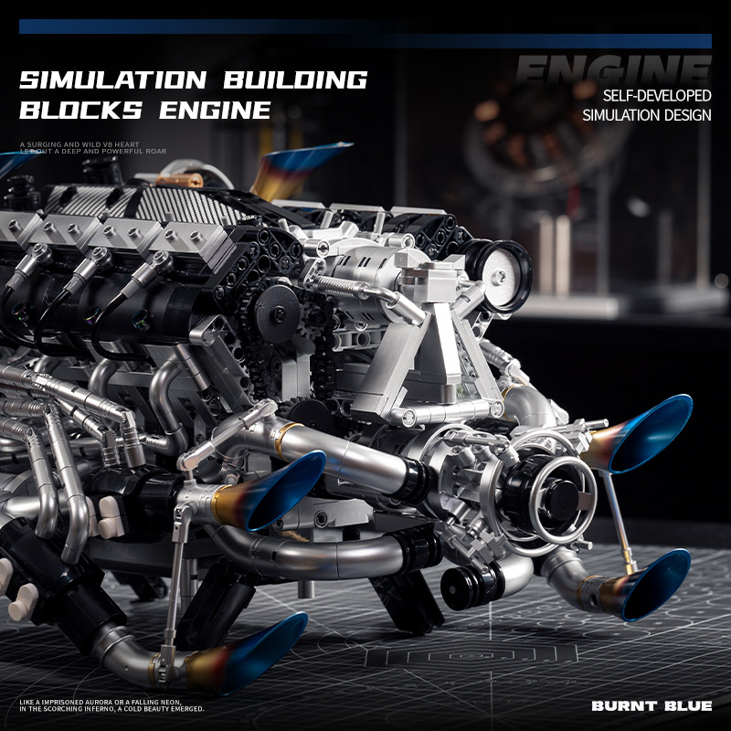 Technischer Supercar V8-Motor  – Model Kit Engine Bewertung und Preis